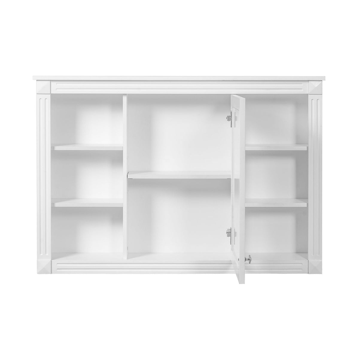 Wall Mounted Bathroom Storage Cabinet with Mirror - White