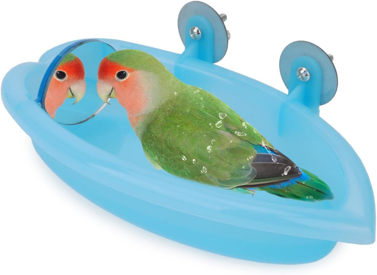 Bird Bath with Mirror Portable