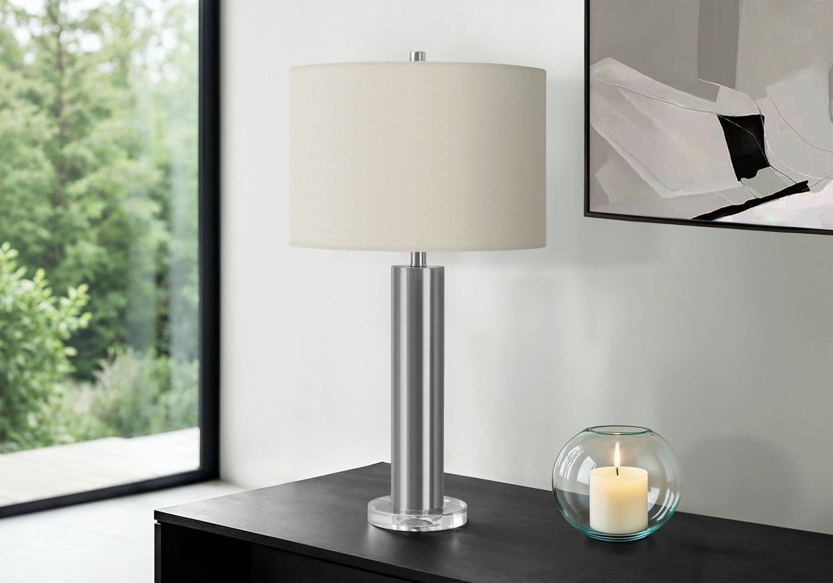Contemporary Table Lamp with Adjustable Lighting - Black or Gray