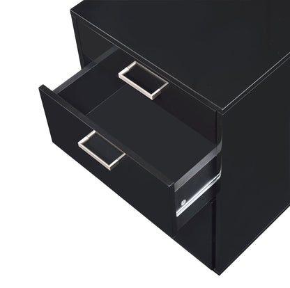High Gloss Filing Cabinet with Fully Assembled Construction - White or Black