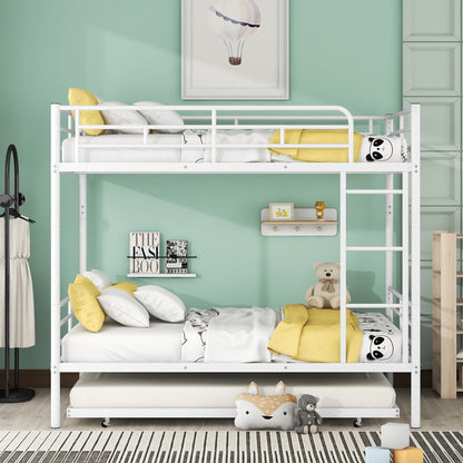 Steel Construction Bunk Bed with Convertible Design - Multiple Colors