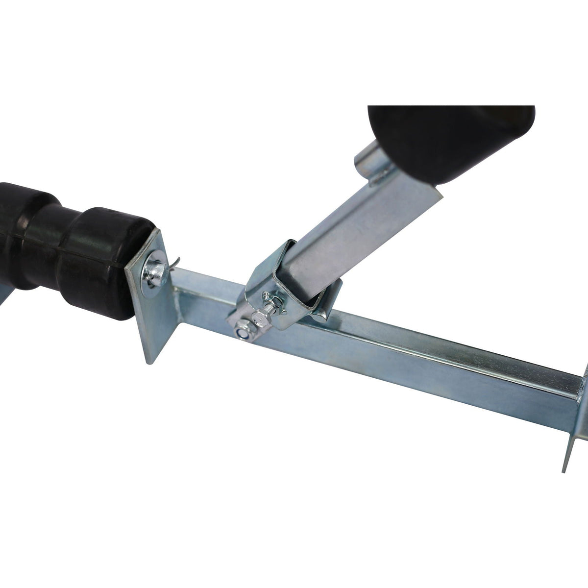 Heavy Duty Boat Trailer Support Bracket with Keel Rollers - Pearl Silver