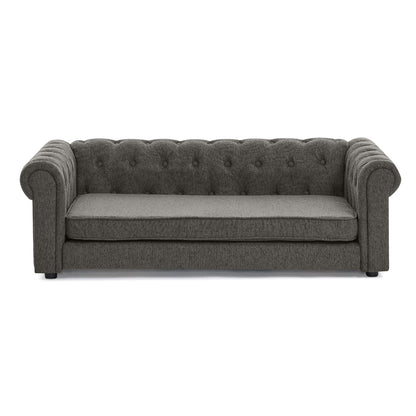 Modern Elevated Rectangular Pet Bed with Linen Upholstery - Choice of Color