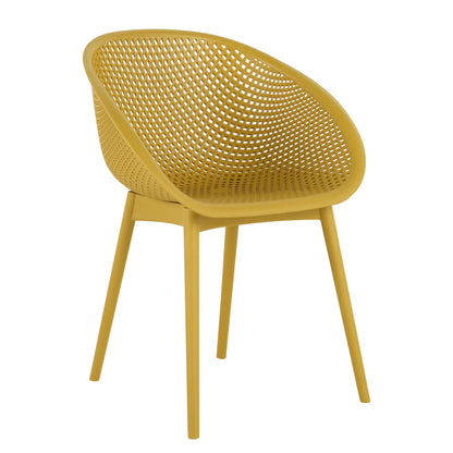 2 Piece Durable Single Chair With Hollow Out Design