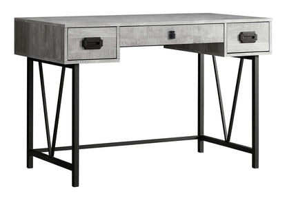 Transitional Computer Desk with Storage Drawers - Light Brown, Dark Gray, or Dark Brown