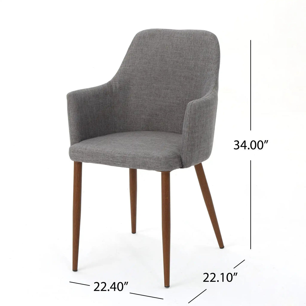 Elegant Dining Chair with Contoured Support - Orange, Dark Gray, Green