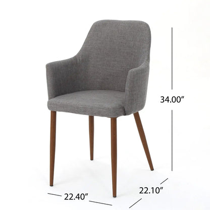 Elegant Dining Chair with Contoured Support - Orange, Dark Gray, Green