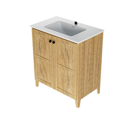 Folding Floor Cabinet With Ceramic Sink