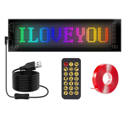 2Pack 20x64 Matrix Devil Eyes Lights For Car Ultra-thin Programmable LED Car Signs with APP Remote Control DIY Design Text Patterns Animations