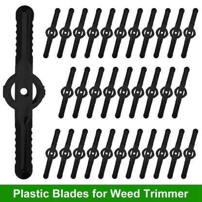 32Pcs Plastic Blades Replacement for Cordless Weed Trimmer