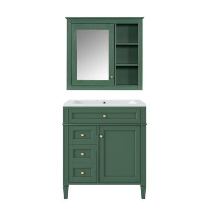 Bathroom Vanity with Medicine Cabinet and Storage - Multiple Colors