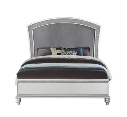 Maverick Panel Bed with Rhinestone Inlay - Gray