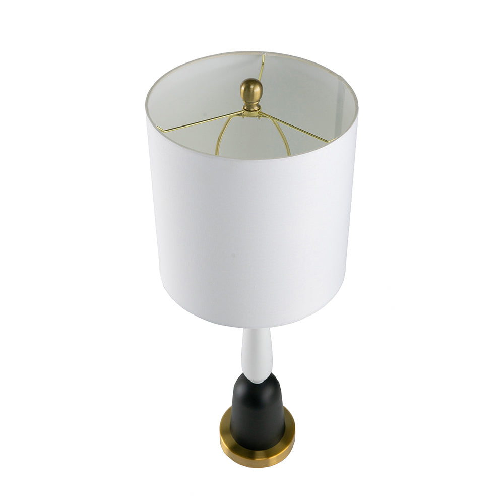 Teardrop Silhouette Table Lamp with Black and Gold Base - Black/Gold