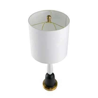Teardrop Silhouette Table Lamp with Black and Gold Base - Black/Gold