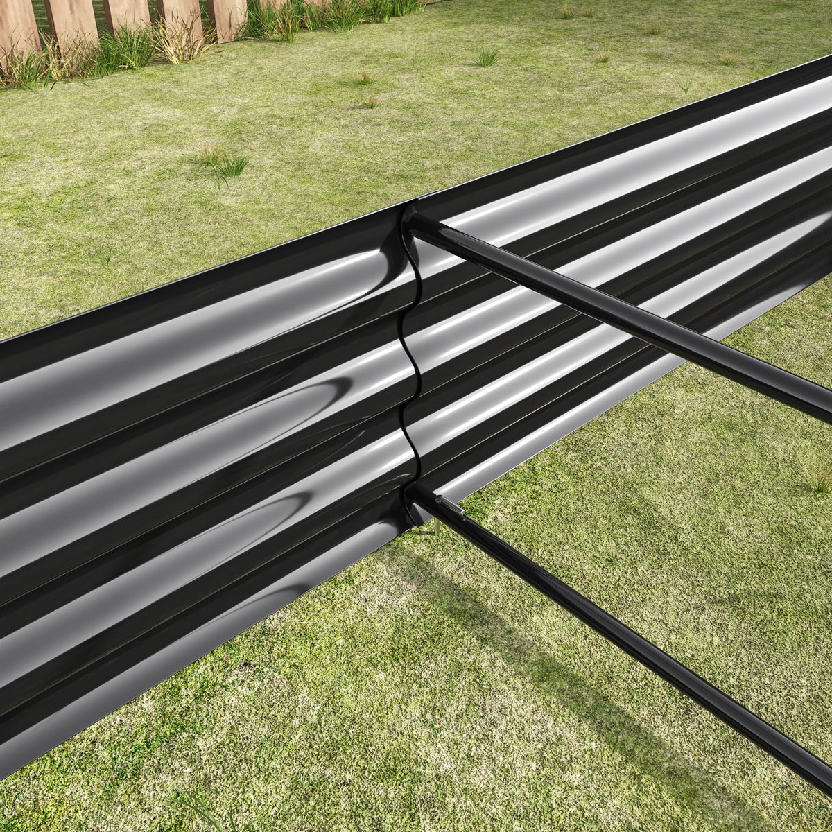 Raised Garden Bed Kit with Anti-Rust Coating - Black