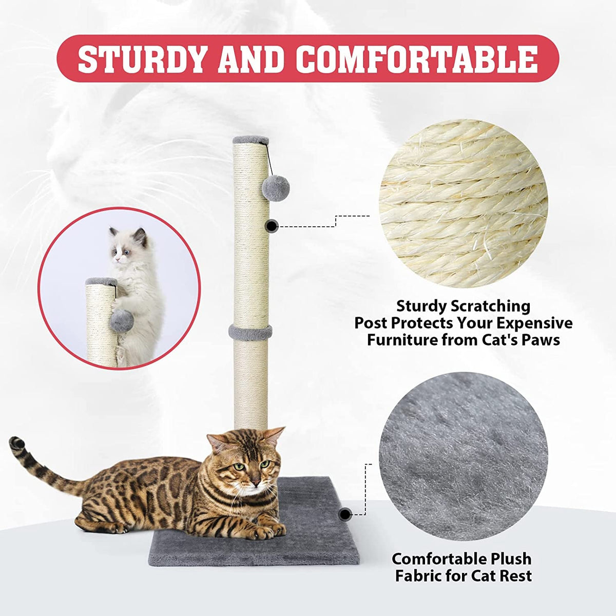 31'' Tall Cat Scratching Post