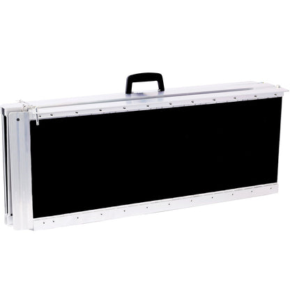 Portable Foldable Wheelchair Ramp with Non-Skid Surface - Black
