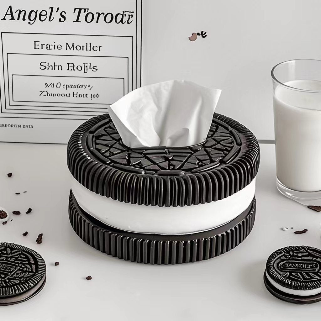 Oreo tissue Box Bathroom Living Room Car Accessories