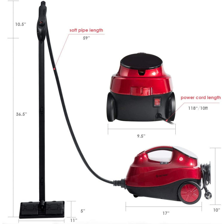 2000W Heavy Duty Multi-purpose Steam Cleaner Mop with Detachable Handheld Unit