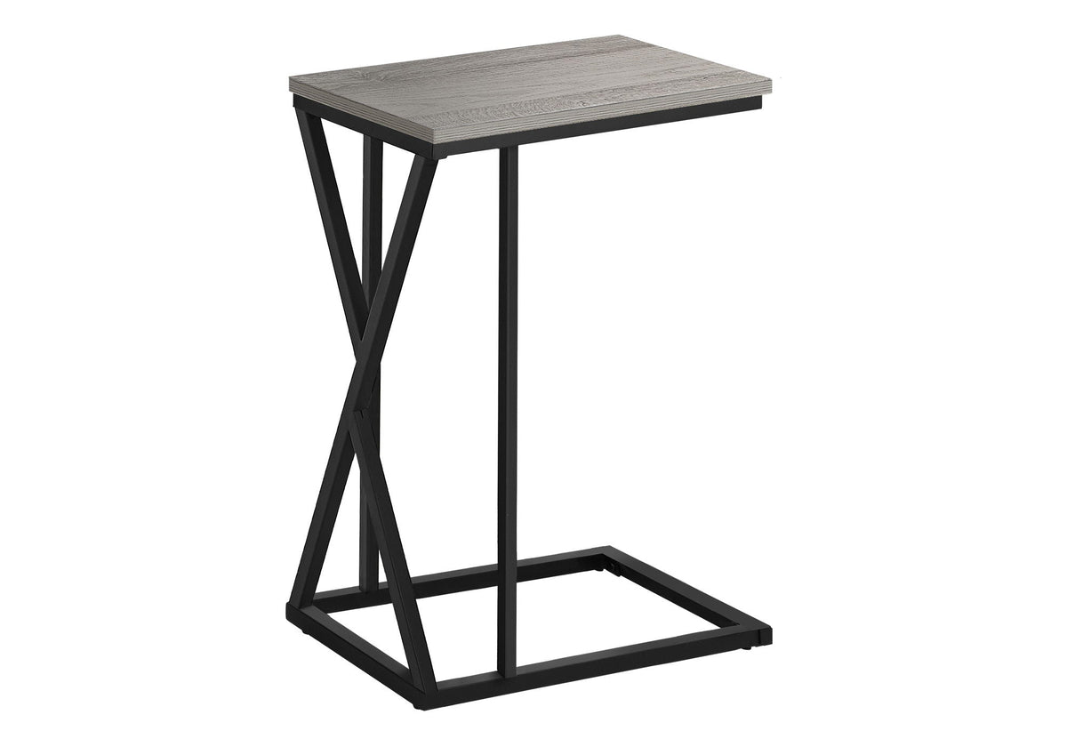 C-Shaped Accent Table with Sliding Base - Multiple Colors