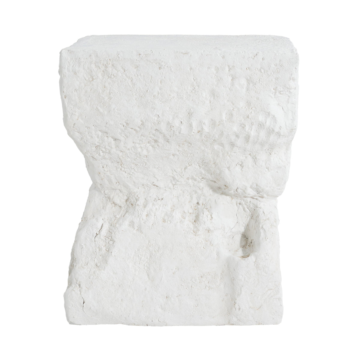 Cleo Modern Outdoor Side Table with Weather-Resistant MGO - Matte White