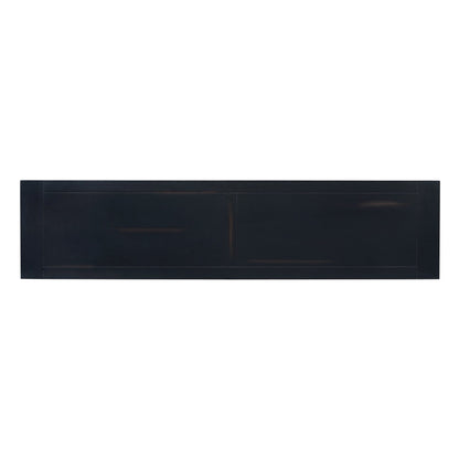 63" Console Table with Drawers and Shelf - Espresso