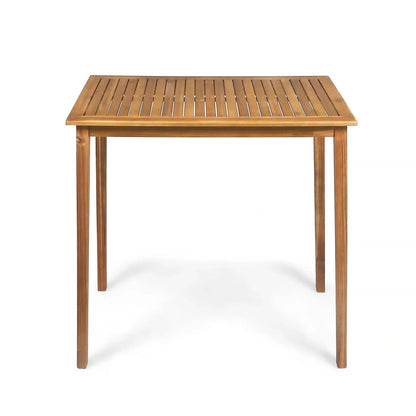 Minimalist Acacia Wood Outdoor Bar Table with Rectangular Design - Light Brown or Dark Gray