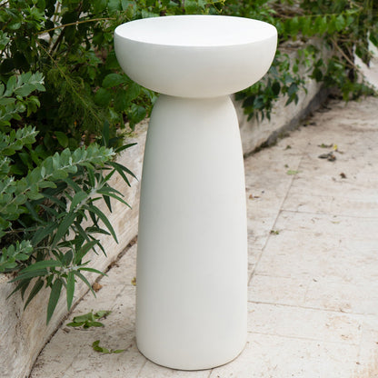 Magnesium Oxide Plant Stand with Durable Ceramic Construction - White