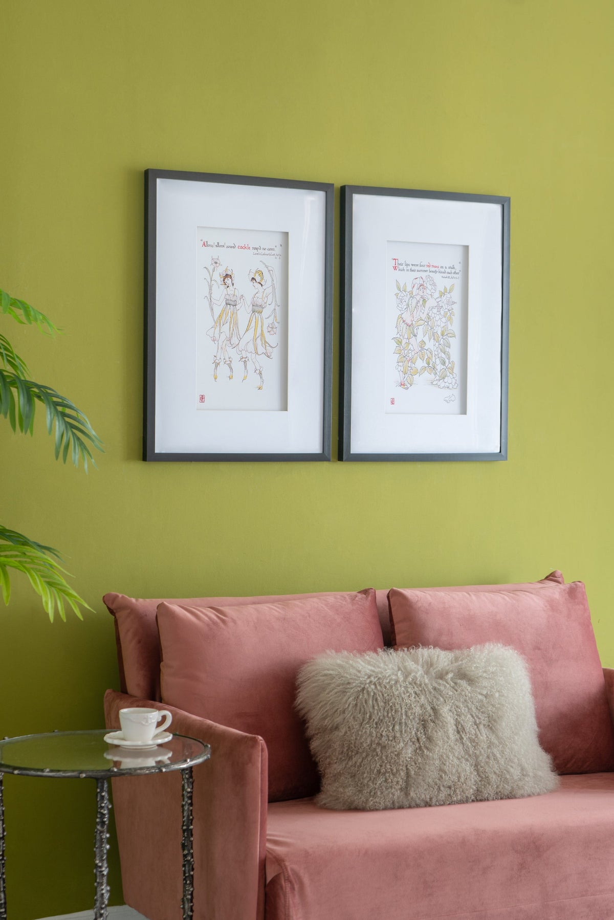 Multicolor Wall Art Set with Black Frames - Set of 2
