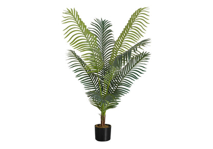 47" Tall Artificial Palm Tree with Real-Touch Leaves - Black Pot