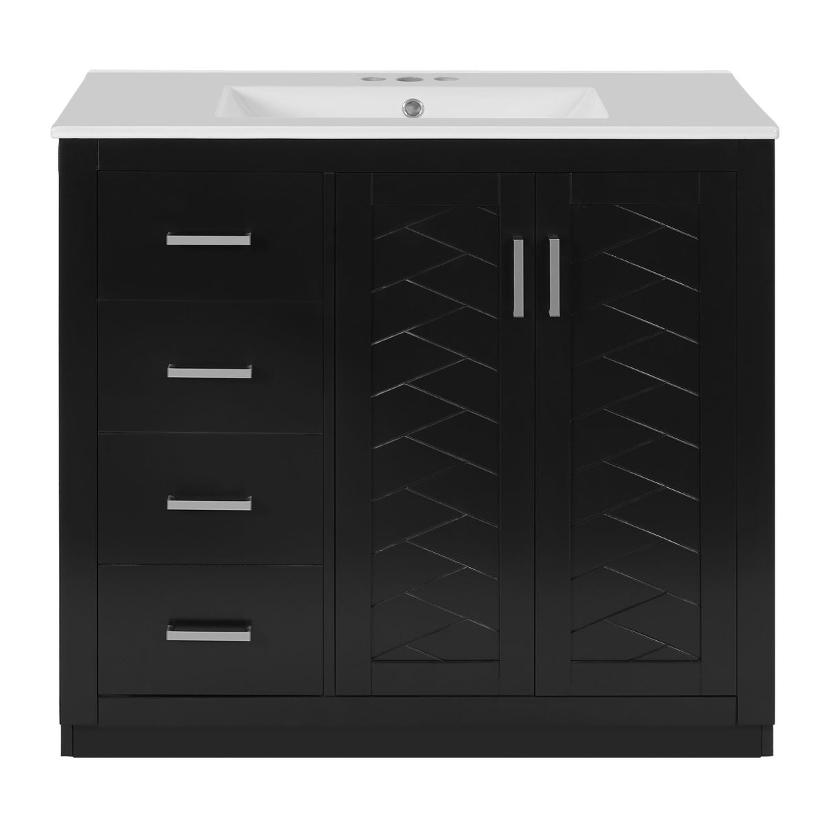 Bathroom Vanity With Sink Combo, Storage Cabinet, Freestanding Set