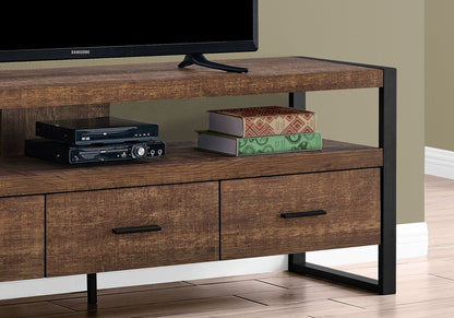 Modern TV Stand Console with Storage Drawers and Metal Frame - Multiple Colors