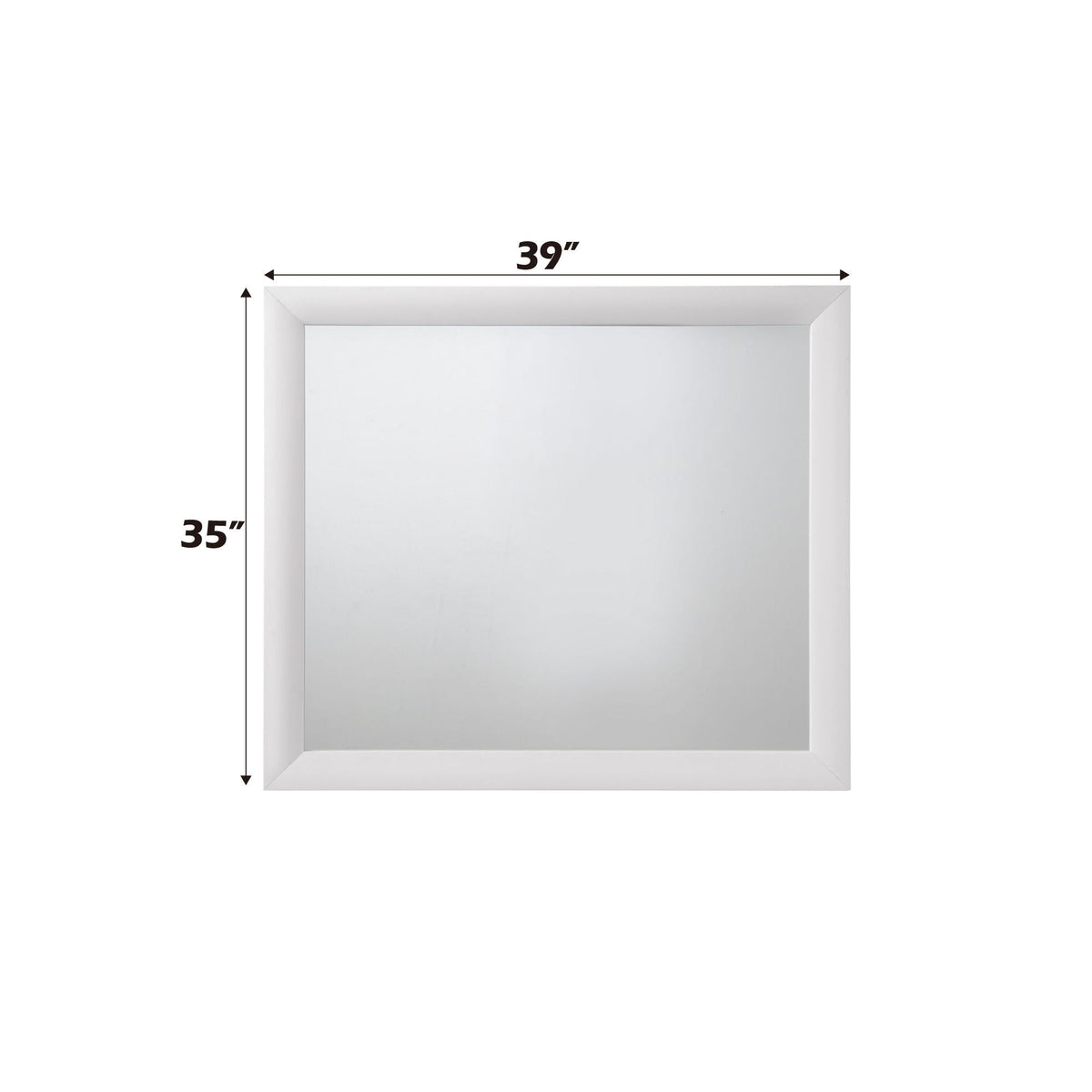 Contemporary Design Mirror with Modern Frame - Black, White, Dark Brown, Dark Gray