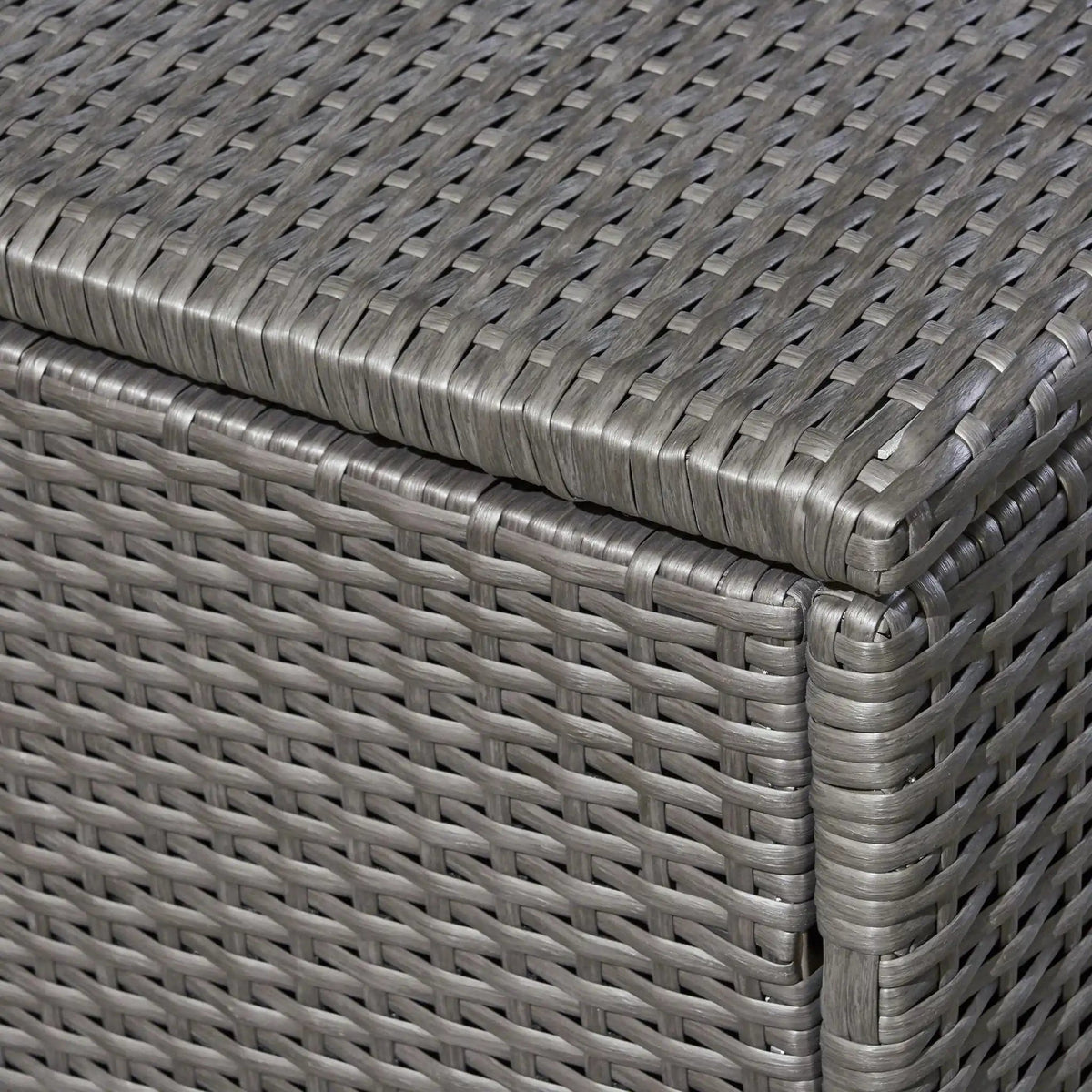 Santa Rosa Storage Table with Durable Polyethylene Rattan - Dark Gray