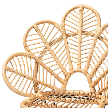 GigaTech Counter Stool with Ergonomic Footrest - Natural Rattan