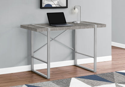 Industrial Computer Desk with Concrete-Look Tabletop - Multiple Colors