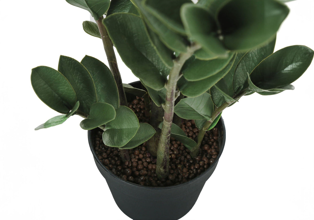 29" Tall Artificial Zz Tree with Black Pot - Green