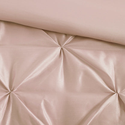 7 Piece Tufted Comforter Set Blush California King
