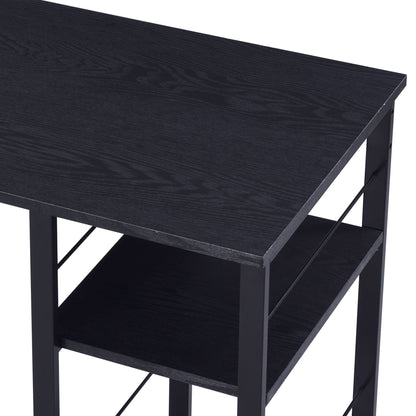 Vadna Writing Desk with Functional Shelving - Black, White, or Dark Brown