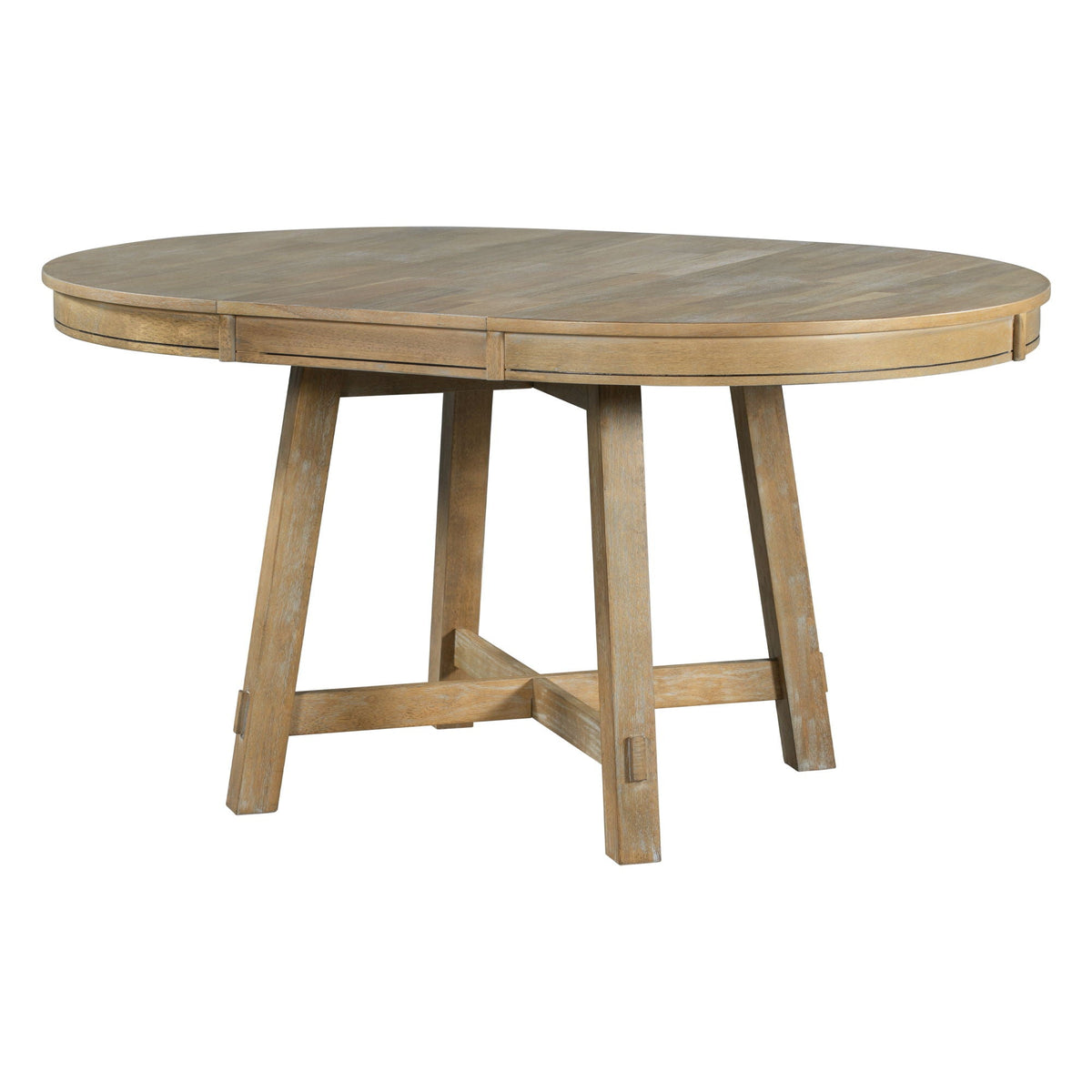 Gia Round Extendable Dining Table with 16" Leaf Wood - Light Brown or Dark Brown