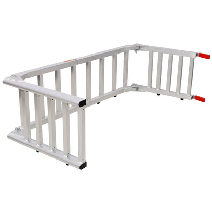 2-in-1 Loading Ramp and Tailgate Extender with 1,400-lb Capacity - Aluminum