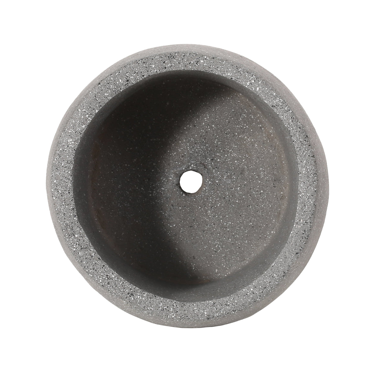 Stone Gray Flower Planter with Textured Cast Stone Finish - Tall