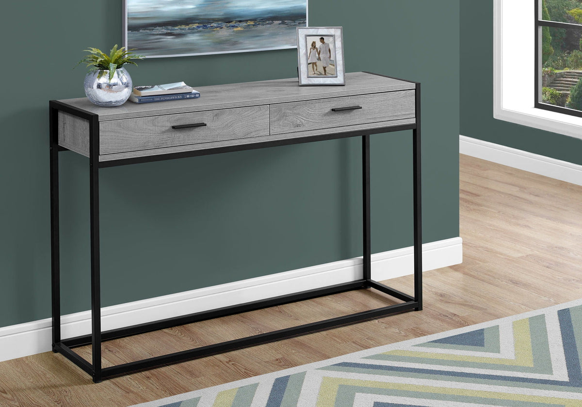 Accent Console Table with Storage Drawers - Wood & Metal