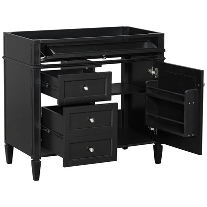 Bathroom Vanity with 2 Drawers and Tip-Out Storage - Multiple Colors