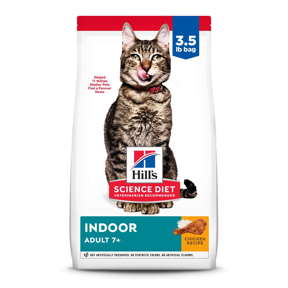Hill's Science Diet Senior 7+ Indoor Chicken Recipe Dry Cat Food (3.5lb)