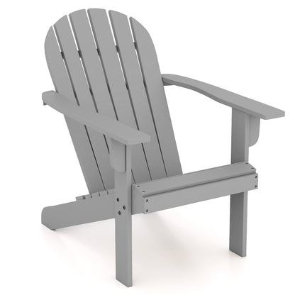 Acacia Wood Lounge Patio Adirondack Chair with Inclined Seat