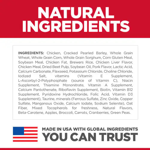 Hill's Science Diet Adult Chicken & Barley Recipe Dry Dog Food Bag