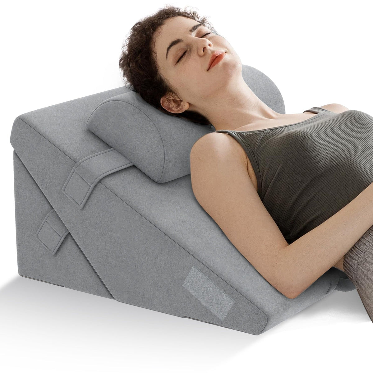 3 Pieces Bed Wedge Pillow Set with Air Memory Foam