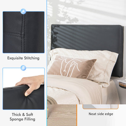 Upholstered Wall Mounted Headboard with Tufted Button Linen Fabric