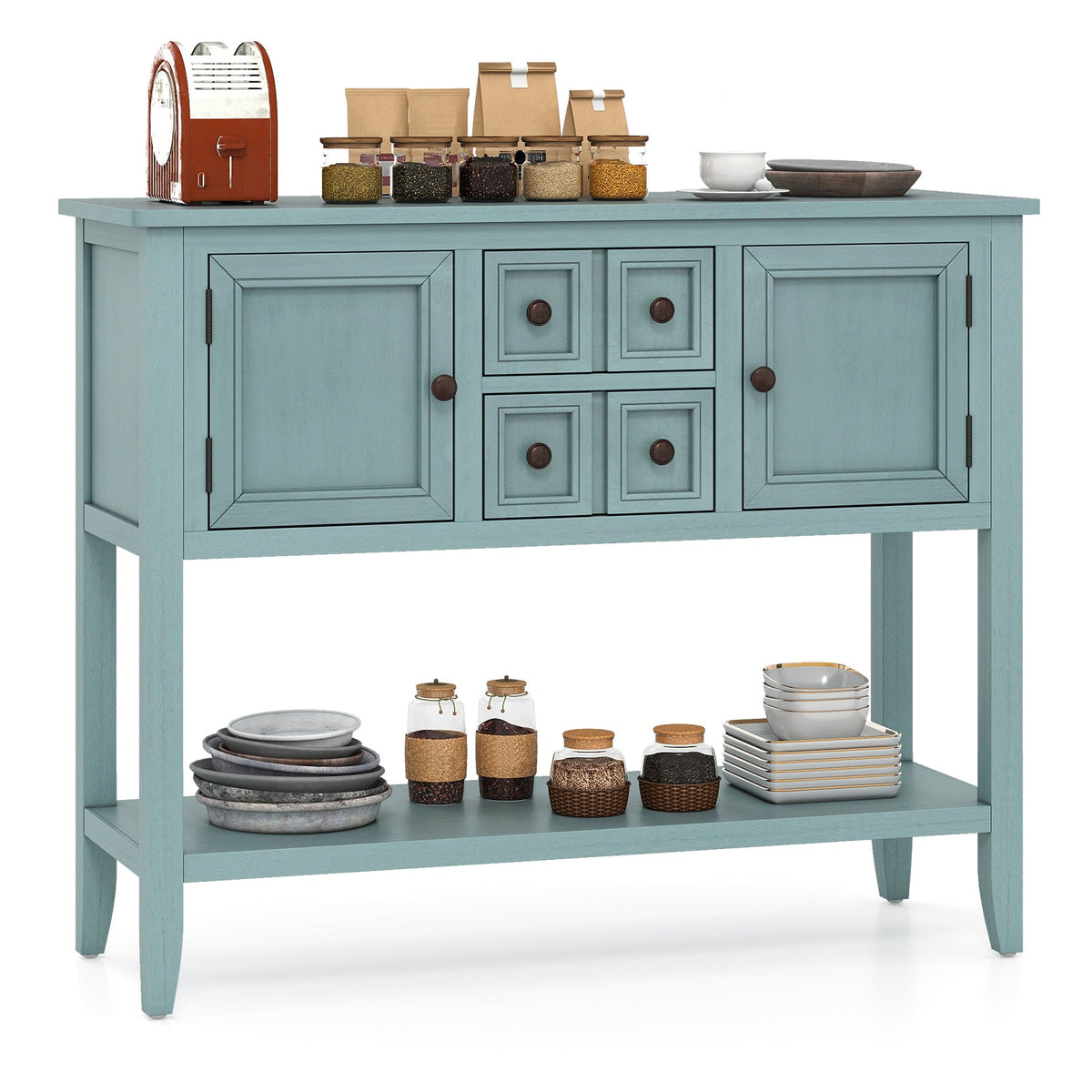 Buffet Sideboard Cabinet with 2 Doors and 2 Drawers